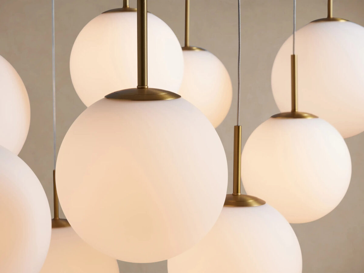 GV Casen Modern Glass Light Round Chandelier - Image 39