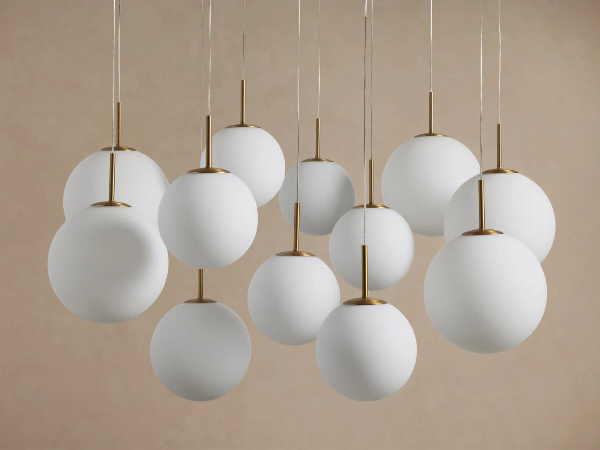 GV Casen Modern Glass Light Round Chandelier - Image 38