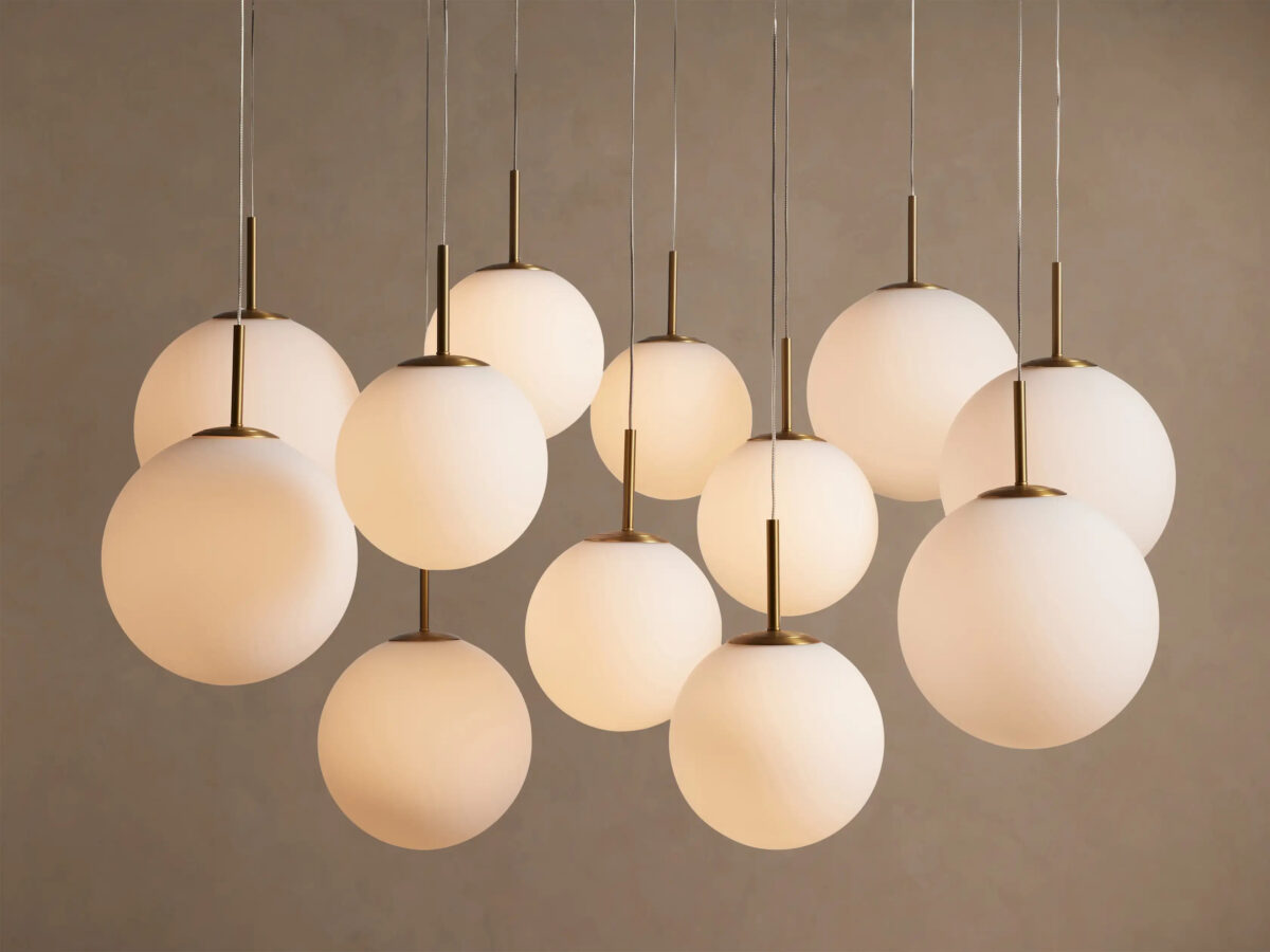GV Casen Modern Glass Light Round Chandelier - Image 36