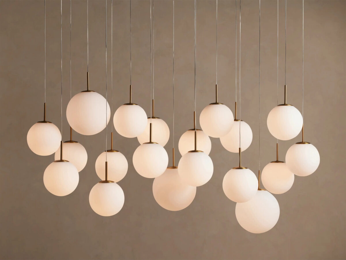 GV Glass Linear Light Casen 65 Inch Crackle Chandelier - Image 9