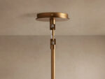 GV Adria Iron Chandelier with Flax Fabric Shades - Image 4