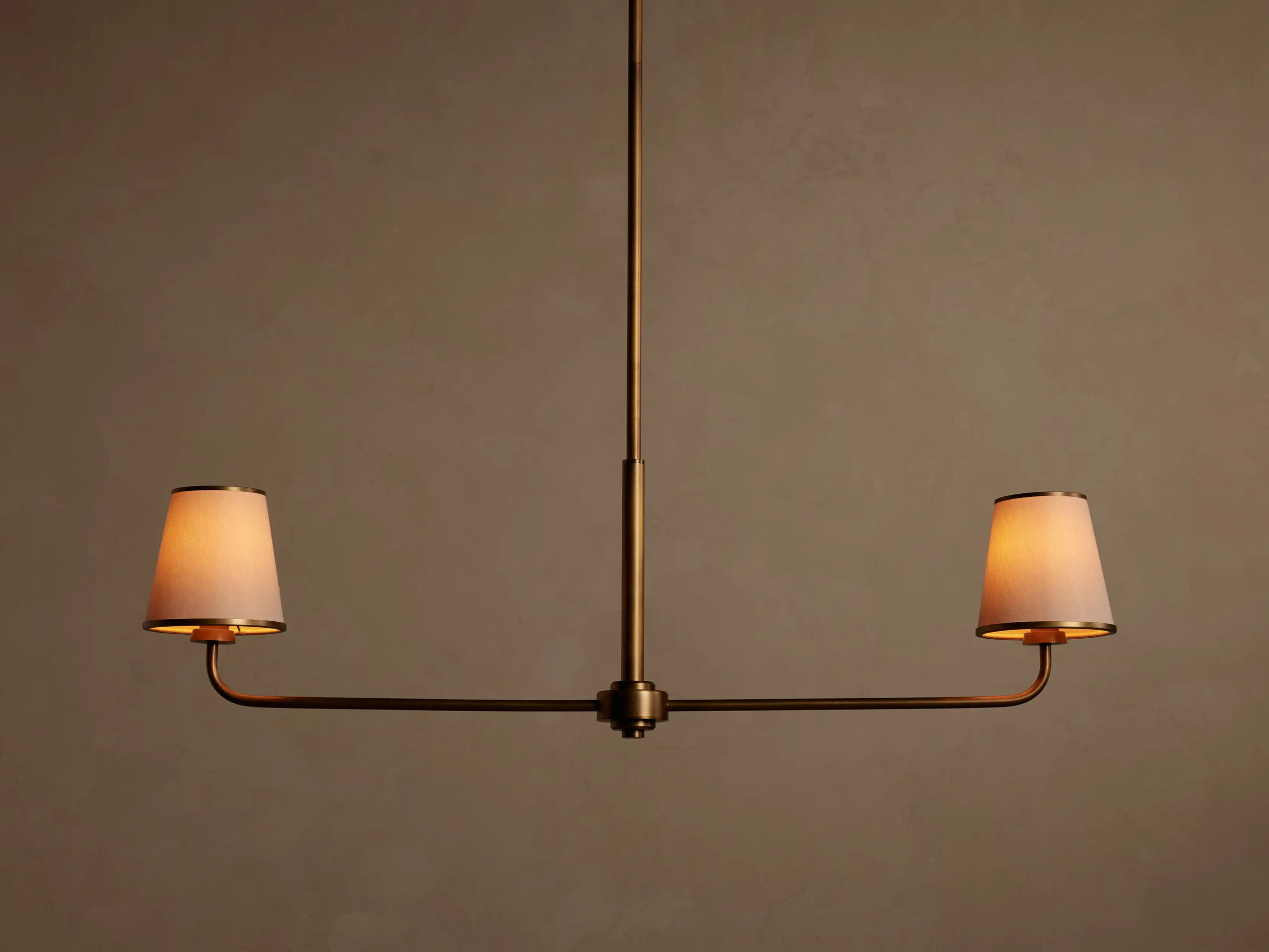 6610204H21KT_NF251203 GV Adria Iron Chandelier with Flax Fabric Shades - Image 1