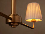 GV Adria Iron Chandelier with Flax Fabric Shades - Image 7