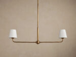 GV Adria Iron Chandelier with Flax Fabric Shades - Image 6