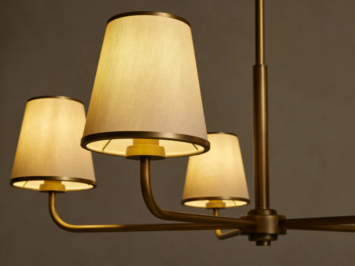 GV Adria Pleated Iron Light Round Chandelier - Image 8
