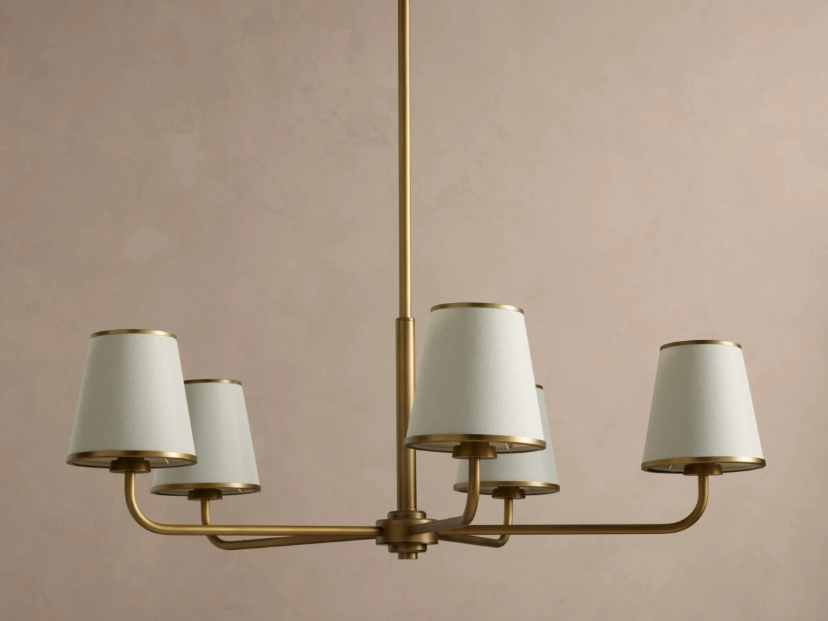 GV Adria Pleated Iron Light Round Chandelier - Image 7