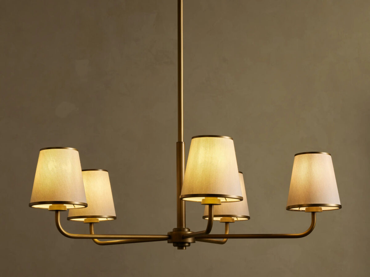 GV Adria Pleated Iron Light Round Chandelier - Image 5