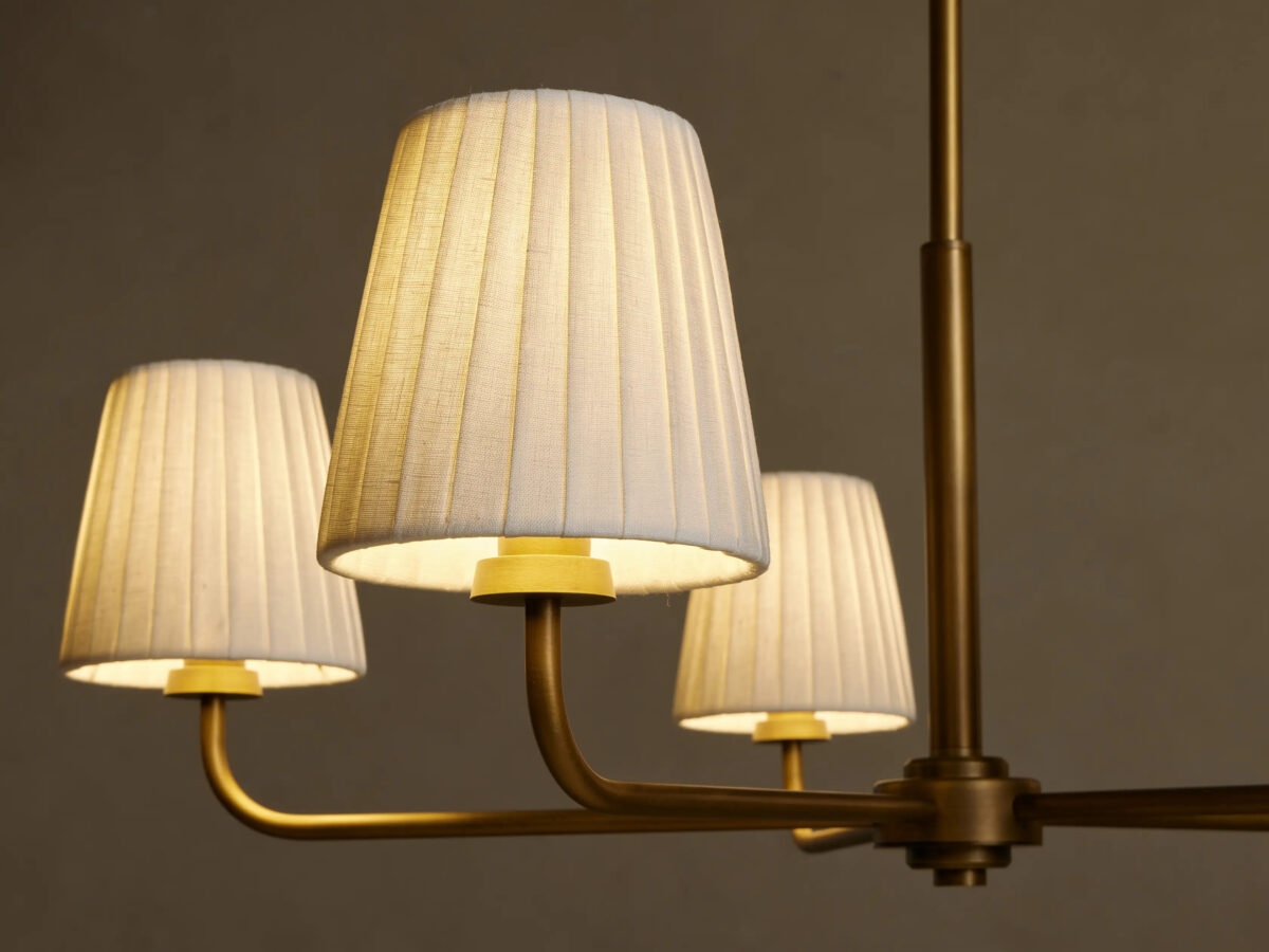 GV Adria Pleated Iron Light Round Chandelier - Image 4