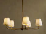 GV Adria Pleated Iron Light Round Chandelier