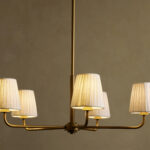 GV Adria Pleated Iron Light Round Chandelier