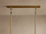GV Iron Linear Chandelier with Pleated White Shades - Image 8