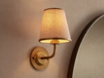 GV Iron Wall Sconce with Flax Fabric Shade