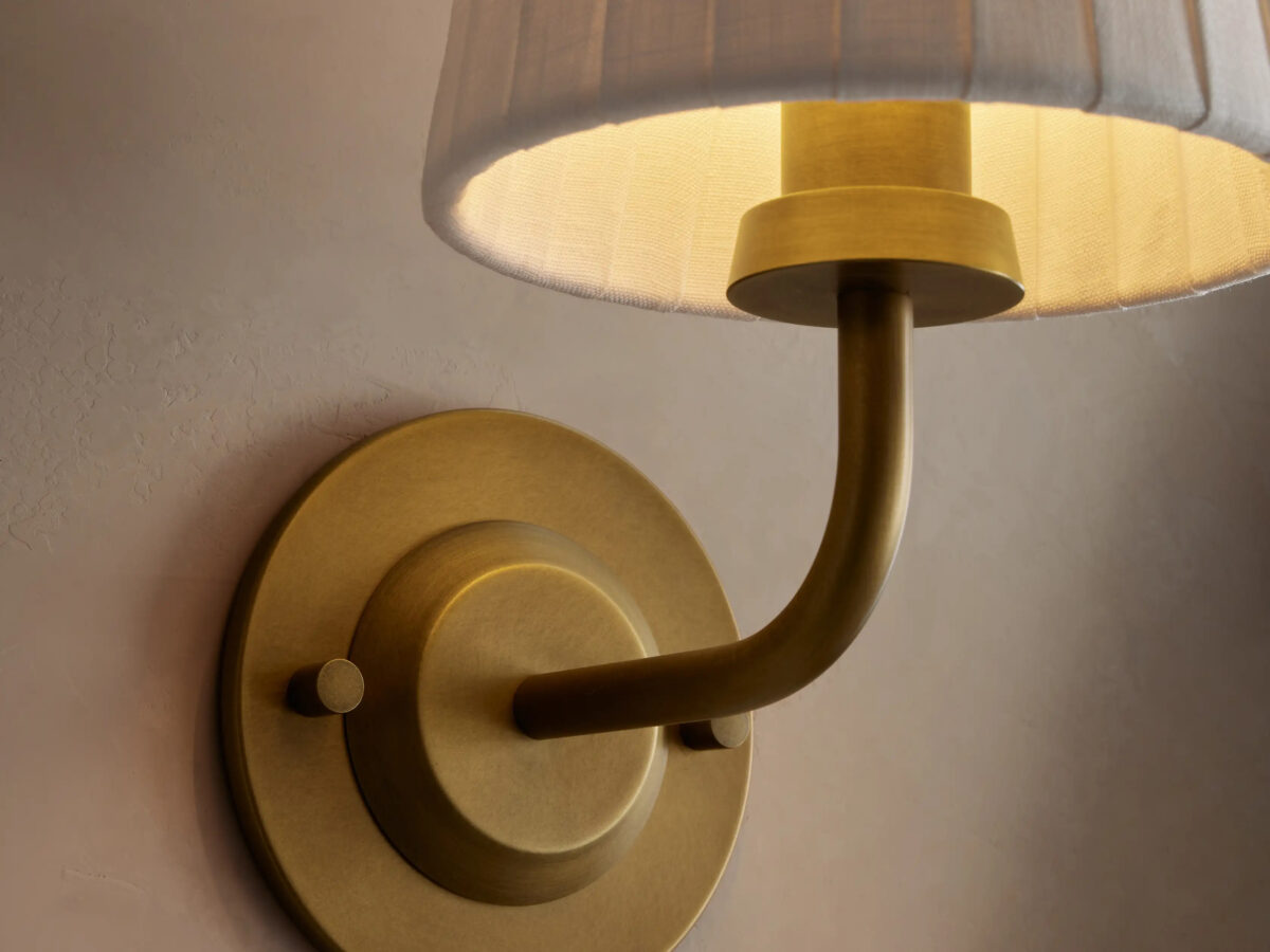GV Iron Wall Sconce with Flax Fabric Shade - Image 6