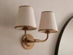 GV Iron Wall Sconce Adria Double Pleated White - Image 5