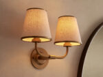 GV Iron Wall Sconce Adria Double Pleated White - Image 4