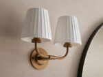 GV Iron Wall Sconce Adria Double Pleated White - Image 2