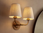 GV Iron Wall Sconce Adria Double Pleated White