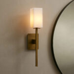 GV Cinda Modern Stone Sconce in Alabaster and Brass