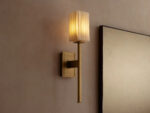 GV Cinda Modern Stone Sconce in Alabaster and Brass - Image 4