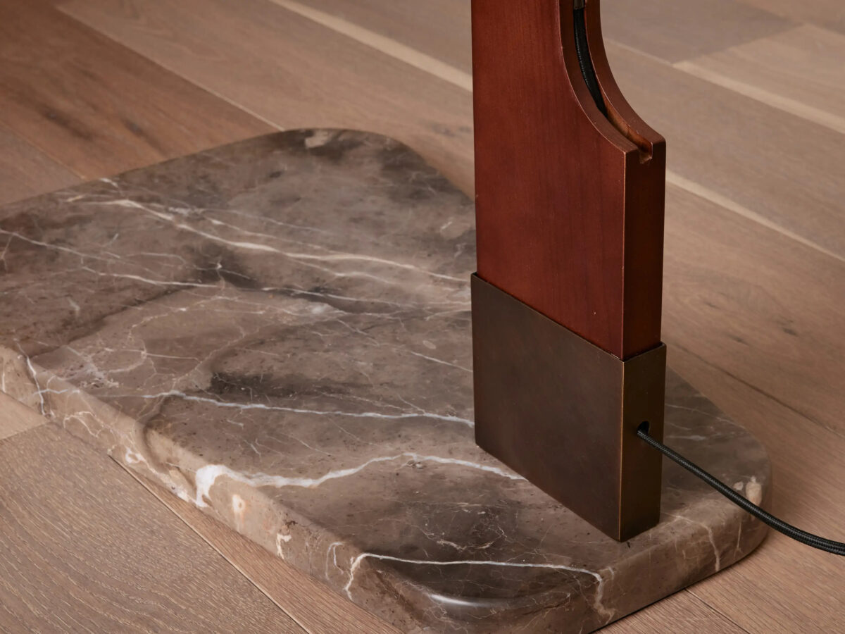 GV Monviso Wood Arc Floor Lamp - Image 4