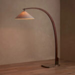 GV Monviso Wood Arc Floor Lamp