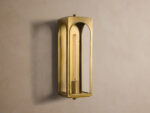 GV Palladian Brass Outdoor Sconce with Arched Glass - Image 5