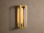 GV Palladian Brass Outdoor Sconce with Arched Glass - Image 4