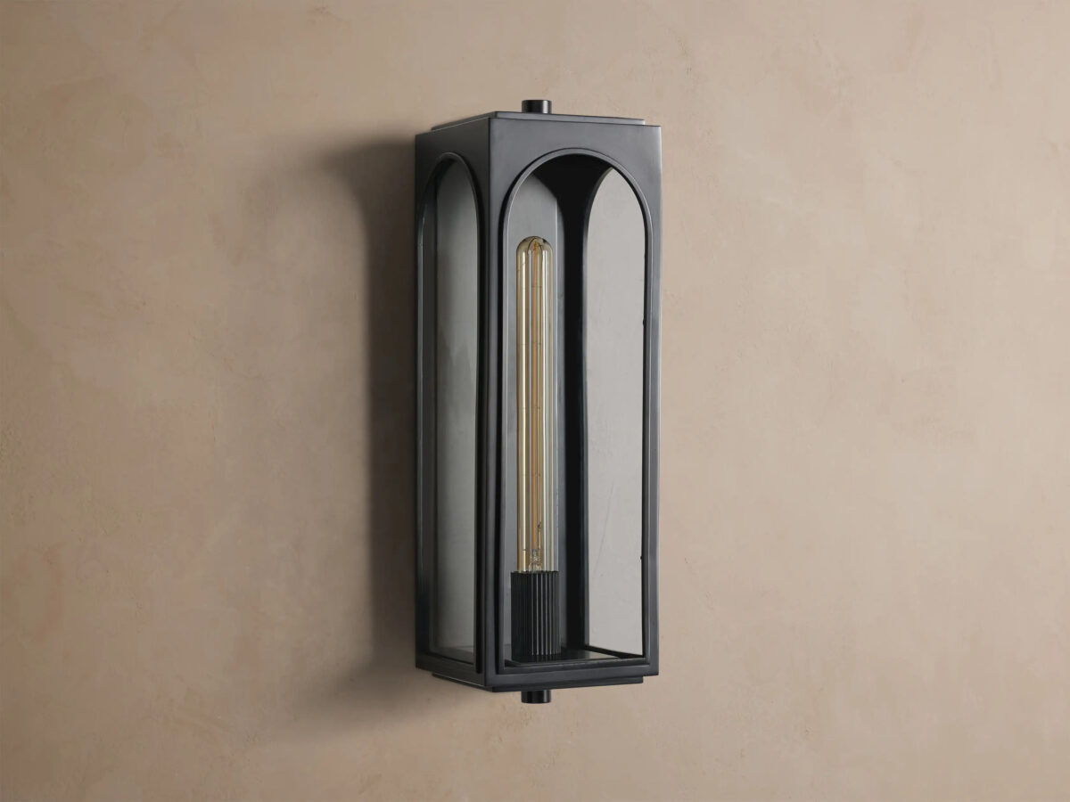 GV Palladian Brass Outdoor Sconce with Arched Glass - Image 14