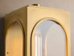 GV Palladian Brass Outdoor Sconce with Arched Glass - Image 3
