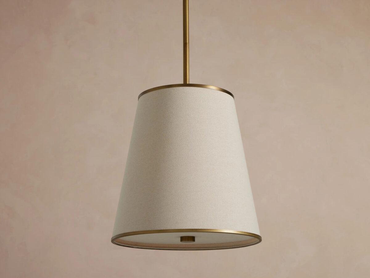 GV Fabric Cone Pendant Light in Flax - Image 2
