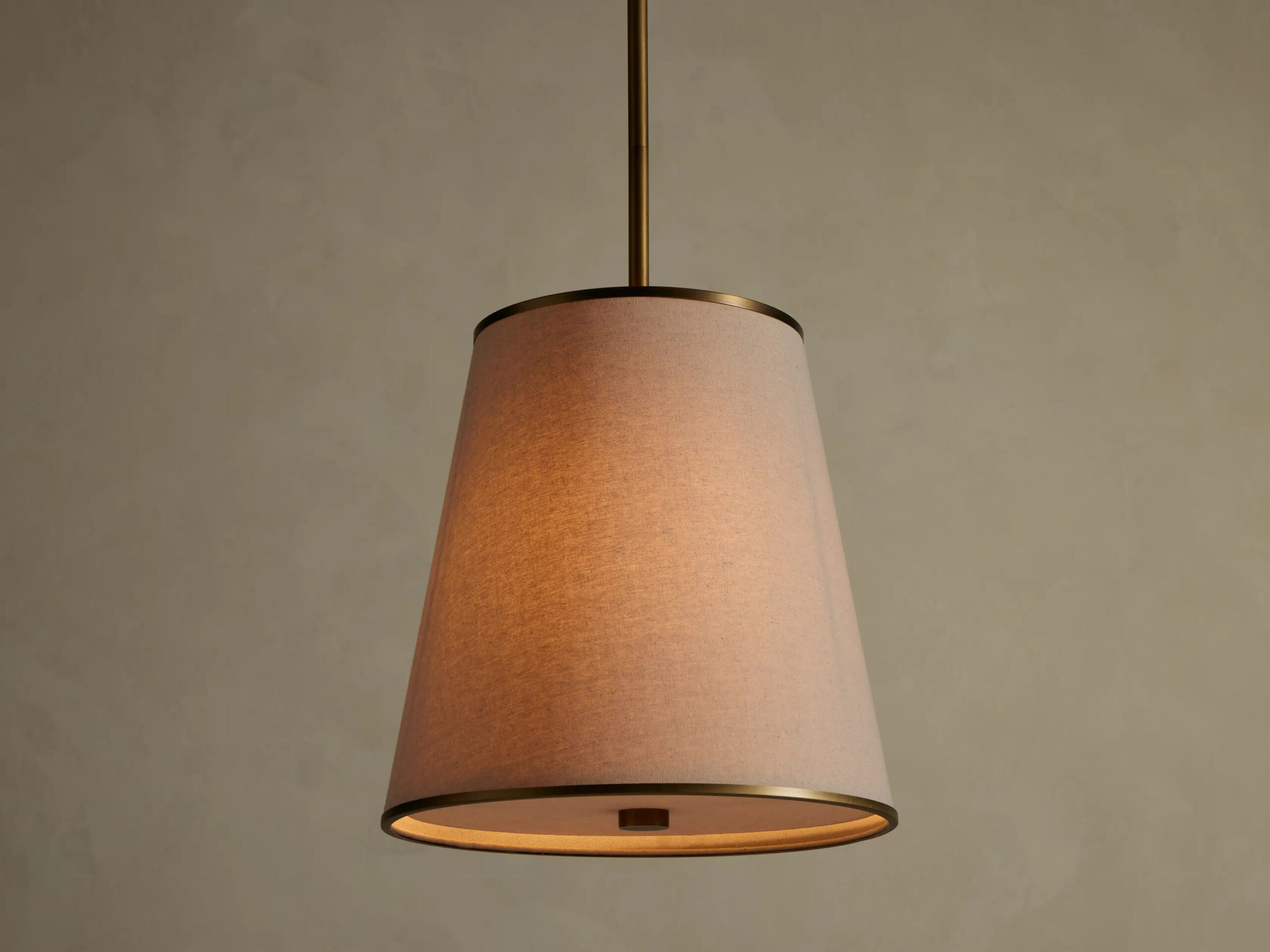 6610204H666_SO251217 GV Fabric Cone Pendant Light in Flax - Image 1