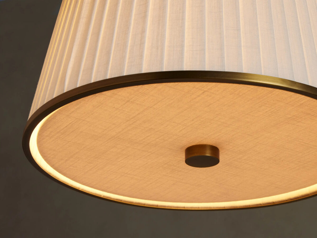 GV Fabric Cone Pendant Light in Flax - Image 7