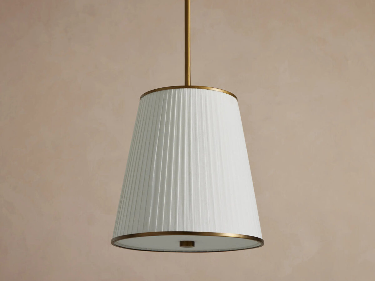 GV Fabric Cone Pendant Light in Flax - Image 6