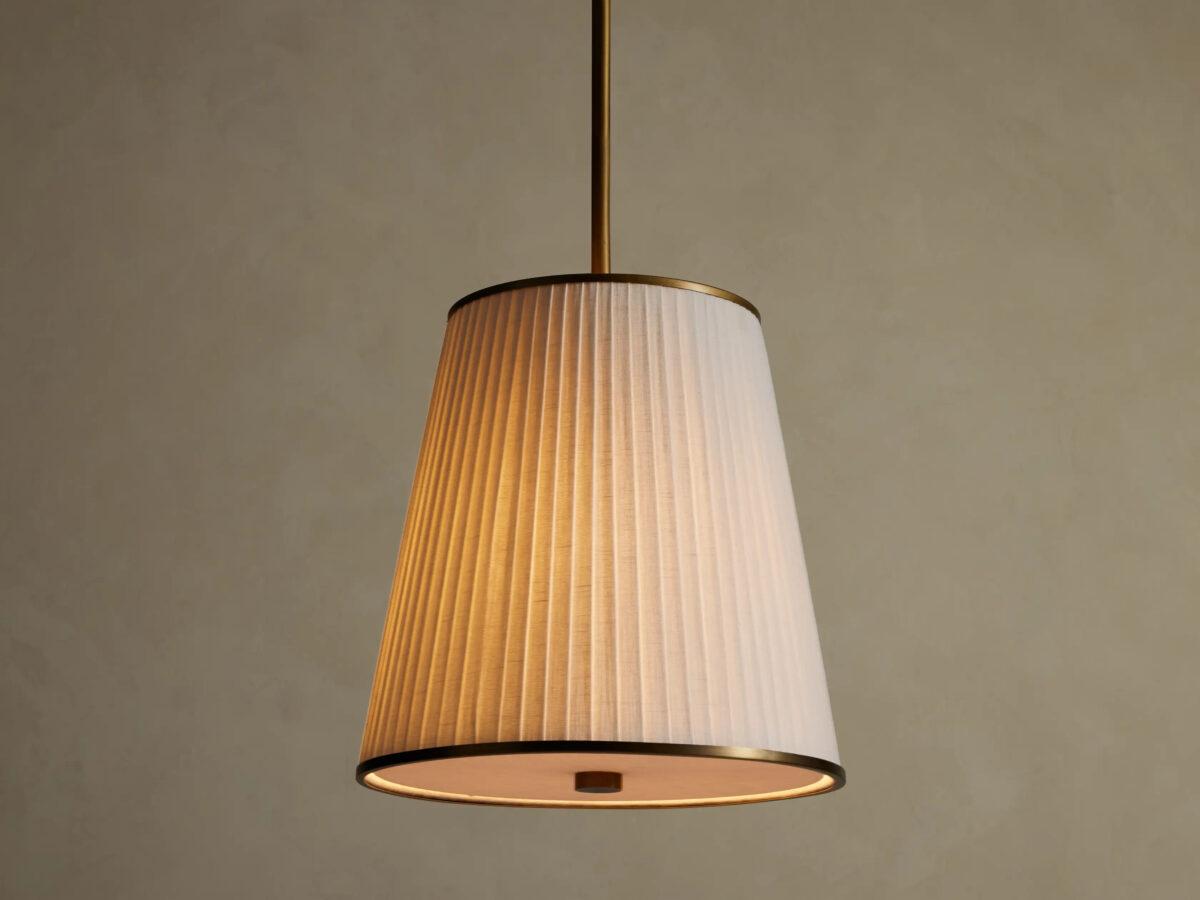 GV Fabric Cone Pendant Light in Flax - Image 5