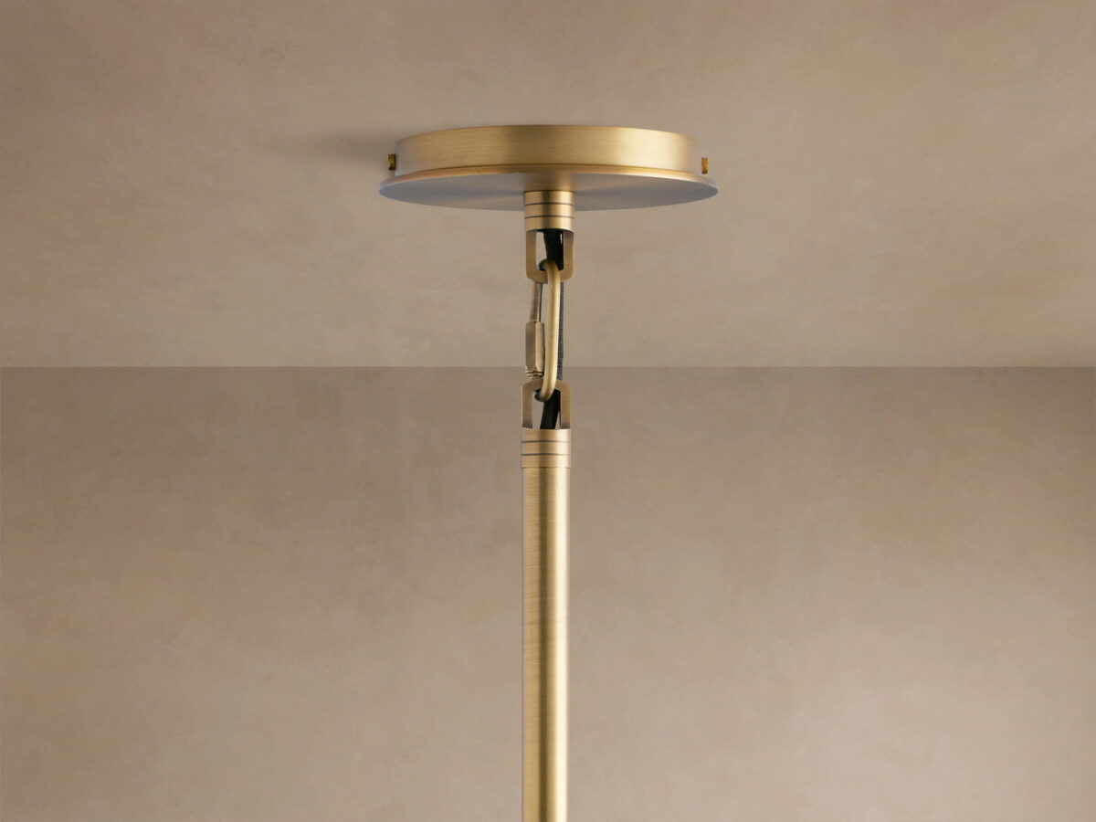 GV Palladian Brass Pendant Light 28 Inch Outdoor Lantern - Image 8