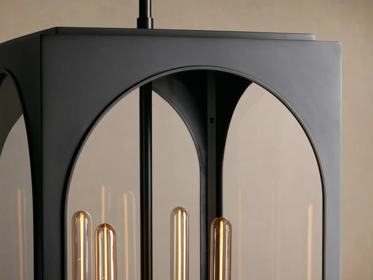 GV Palladian Brass Pendant Light 28 Inch Outdoor Lantern - Image 3