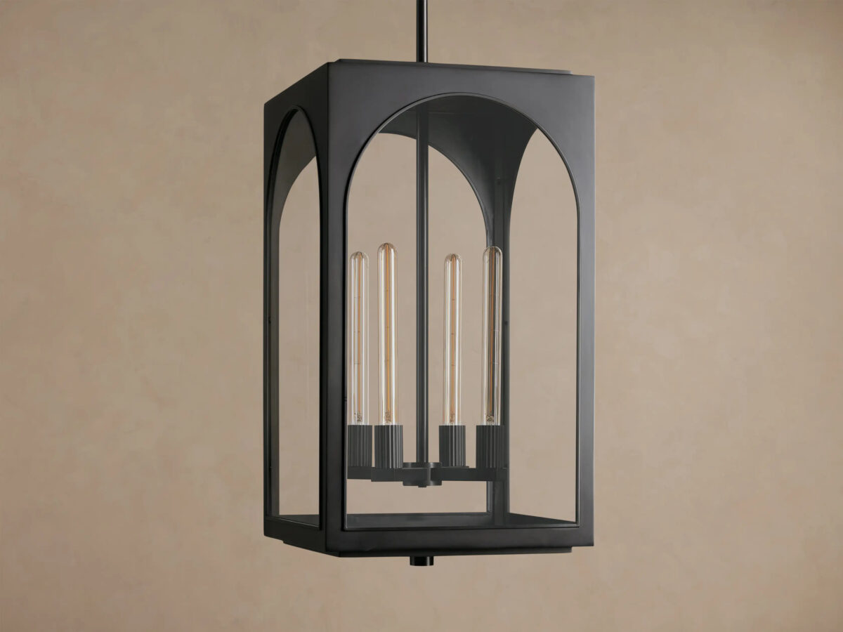 GV Palladian Brass Pendant Light 28 Inch Outdoor Lantern - Image 2