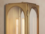GV Palladian Brass Outdoor Sconce with Arched Glass - Image 9