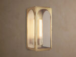 GV Palladian Brass Outdoor Sconce with Arched Glass - Image 7