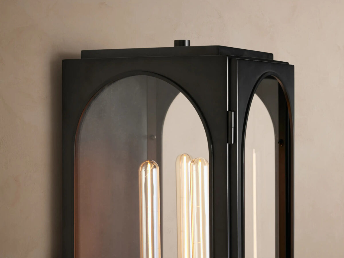 GV Palladian Brass Outdoor Sconce with Arched Glass - Image 18