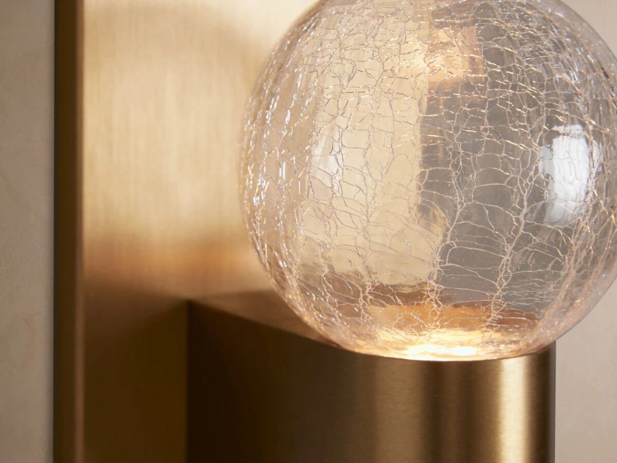 GV Casen Matte Opal Brass Glass Sconce - Image 6