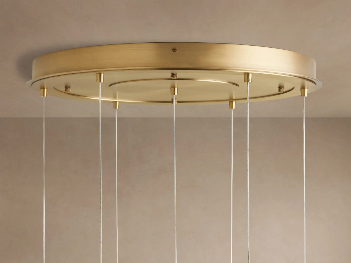 GV Casen Modern Glass Light Round Chandelier - Image 15
