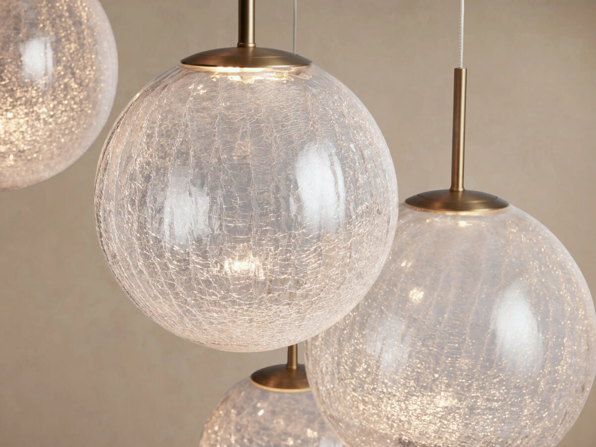 GV Casen Modern Glass Light Round Chandelier - Image 14