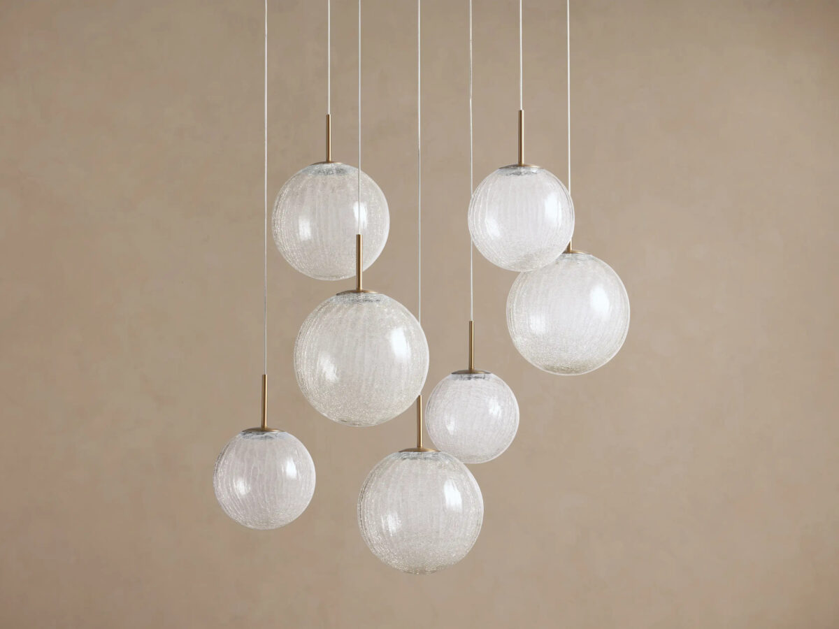 GV Casen Modern Glass Light Round Chandelier - Image 13