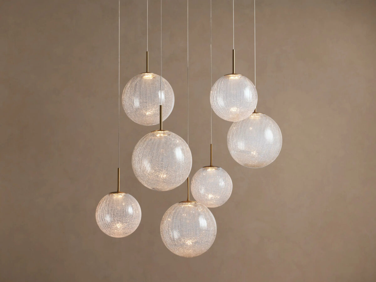 GV Casen Modern Glass Light Round Chandelier - Image 11