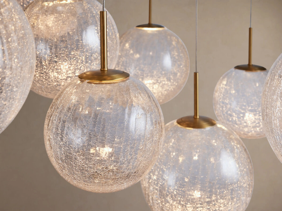 GV Casen Modern Glass Light Round Chandelier - Image 19