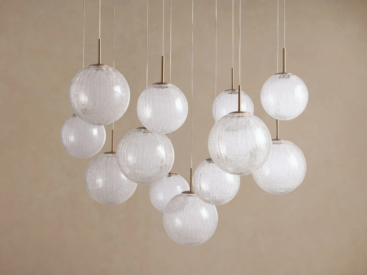 GV Casen Modern Glass Light Round Chandelier - Image 18