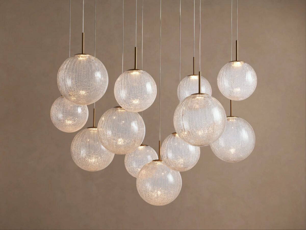 GV Casen Modern Glass Light Round Chandelier - Image 16