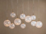 GV Glass Linear Light Casen 65 Inch Crackle Chandelier - Image 5