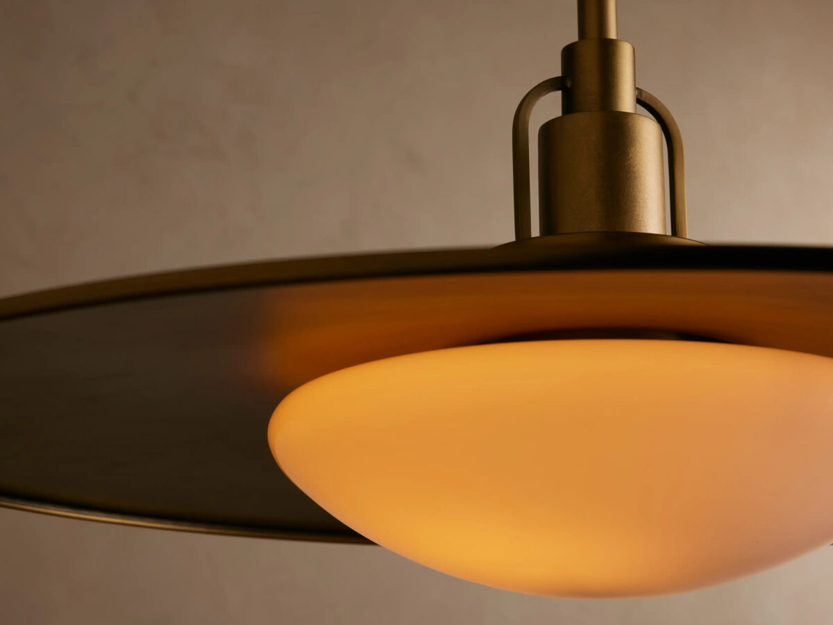 GV Brass Pendant Light Argent Adjustable Dome - Image 3